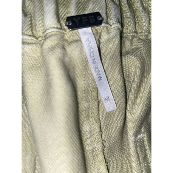 Young fabulous and broke high rise soft green raw hem shorts medium 0017 - Picture 3 of 7